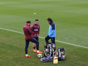 Trabzonspor yağmur altında çalıştı