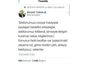 Bedelli detaylarını açıklayan Turan’ın telefonları kilitlendi