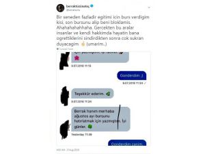 Berrak Tüzünataç’ın burs verdiği çocuk konuştu