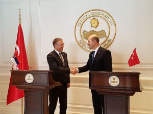 Bakan Soylu Sırbistanlı mevkidaşı Stefanovic’i kabul etti