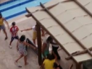 Nişanlı Çift, Havuz Başında Bayılıncaya Kadar Dövüldü