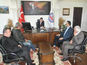 Şoförler Odasından Kaymakam Öztürk’e Ziyaret