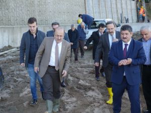 Sürmene’deki heyelanlı sahada 2. etap fore kazık çalışması başladı