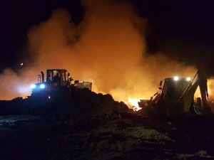 Manavgat’ta çöplük yangını
