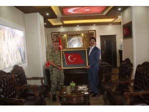 Albay Abaşlıoğlu’ndan Kaymakam Öztürk’e veda ziyareti