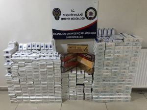 Nevşehir’de 2 bin 650 paket kaçak sigara ele geçirildi