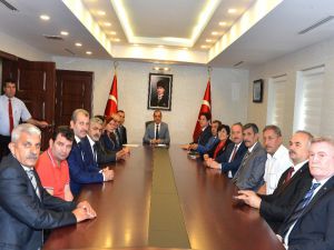 Vali Vekili Mustafa Aydın’a Muhtarlar Günü ziyareti