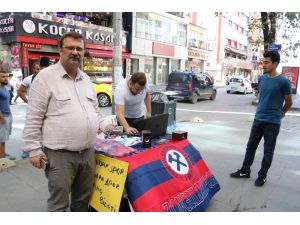 Zonguldak Kömürspor’a katkı için stand açıp bilet sattılar