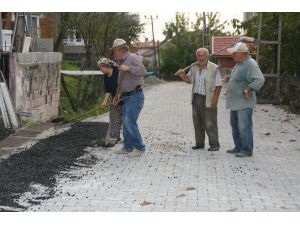 Muhtarlar Gününde Köyünün Yol İnşaatında Çalıştı
