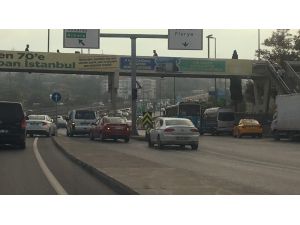E-5’te Uyanık Sürücülerin Geri Geri Gittiği Anlar Kamerada