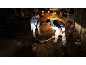 Alanya Belediyesi Ekiplerinin Yağmur Mesaisi