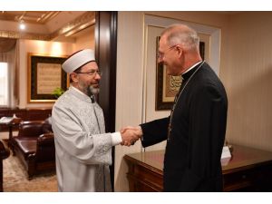 Diyanet İşleri Başkanı Erbaş, Vatikan Büyükelçisi’ni Kabul Etti