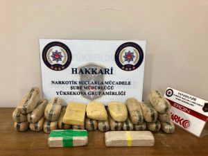Yüksekova’da 13 Kilo 200 Gram Eroin Ele Geçirildi