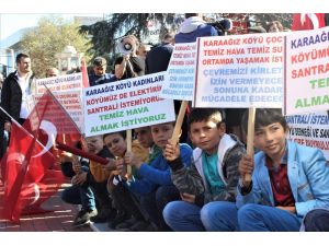 Bütün Köy Şehre İnip Eylem Yaptı