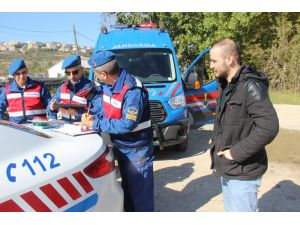 Jandarma Ekiplerinden Helikopterli Trafik Denetimi