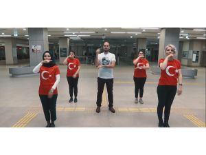 Yozgat Şehir Hastanesi Çalışanları İstiklal Marşı’nı İşaret Dili İle Okudu