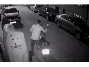 Beşiktaş’ta Hırsızlar Motosikleti Benzini Bitince Çalamadı