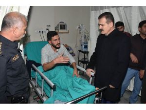 Vali Akbıyık Yaralı Polisleri Ziyaret Etti