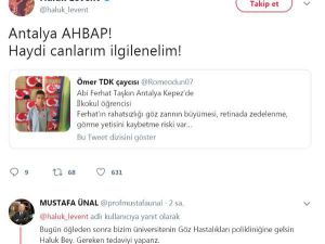 Ferhat İçin Haluk Levent Çağrı Yaptı, Rektör Karşılık Verdi