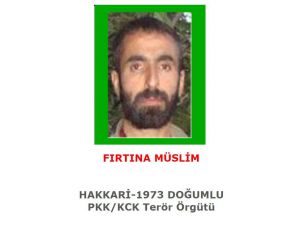 İçişleri Bakanlığı, 1 Milyon Tl Ödülle "Yeşil Kategori"de Yer Alan Rızgar Gever Kod Adlı Müslim Fırtına’nın Etkisiz Hale Getirildiğini Açıkladı.