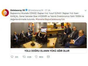 Galatasaray Kulübü: "Yolu Doğru Olanın Yükü Ağır Olur"