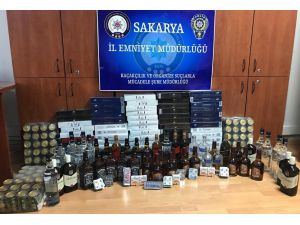 Sakarya’da Kaçak Sigara Ve İçki Operasyonu