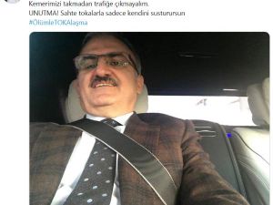 Vali Karaloğlu'ndan Emniyet Kemerli Paylaşım