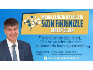 Büyükşehir'den, 'Mahallenizin Hayalleri' Projesi