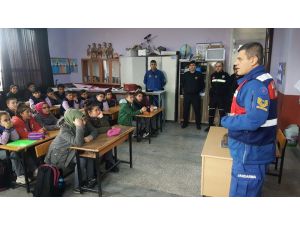 Jandarma Ve Polisten Öğrencilere Trafik Eğitimi