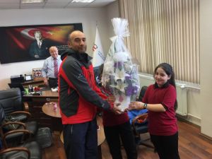 Tatbikatta Düşerek Yaralanan Afad Personeline Geçmiş Olsun Ziyareti
