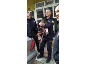 Polis Ekiplerinden Yaralı Leyleğe Şefkat Eli
