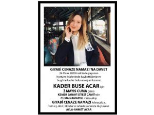Hortumda Kaybolan Buse İçin Gıyabi Cenaze Namazı Kılınacak