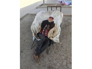 Atık Toplayan Yaşlı Adam El Arabasında Uyuya Kaldı