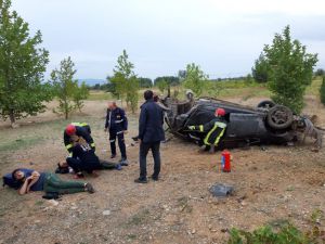 Denizli’de Trafik Kazası: 2 Yaralı