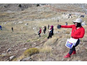 Feslikan Yaylasını gönüllü gençler gübreledi