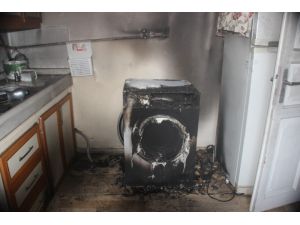 Çamaşır Makinesinden Yangın Çıktı