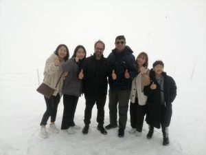 Antalya Kemer Tahtalı’da kar keyfi