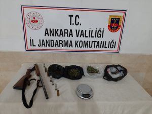 Jandarma Samanlıkta Saklanan Esrarı Narkotik Köpekler Yardımıyla Buldu