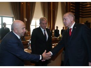 Cumhurbaşkanı Recep Tayyip Erdoğan, Tff Ve Kulüpler Birliği’ni Kabul Etti.