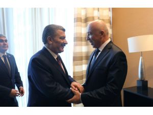 Bakan Koca, Özbekistan Sağlık Bakanı Shadmanov İle Bir Araya Geldi
