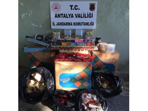Alanya’da kaçak nargile tütünü imalatına jandarma baskını