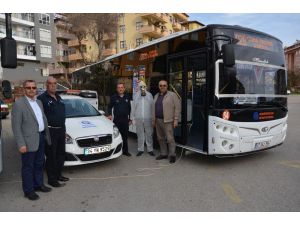 Alanya’da toplu ulaşım araçlarına korona önlemi