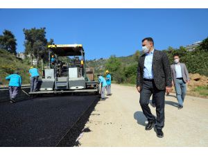 Alanya Belediyesinin asfaltlama çalışmaları