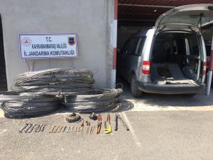 Kahramanmaraş’ta Kablo Hırsızı 3 Kişi Yakalandı