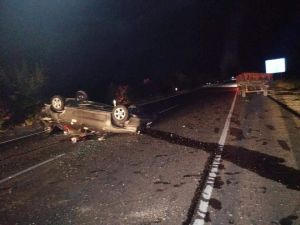 Hurdaya Dönen Otomobilden Burnu Bile Kanamadan Çıktı