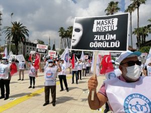 İşten Çıkartılan Belediye Çalışanları İçin Sosyal Mesafeli Miting