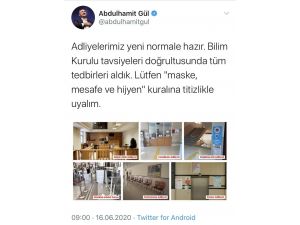 Bakan Gül: “Adliyelerimiz Yeni Normale Hazır”