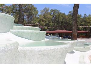 Dünyaca ünlü Pamukkale travertenlerinin benzeri Antalya’da