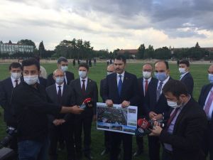 Bakan Kurum Millet Bahçesi Yapılacak Eski Stadyum Alanını İnceledi