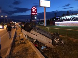 Takla Atan Otomobilden Yara Almadan Kurtuldu